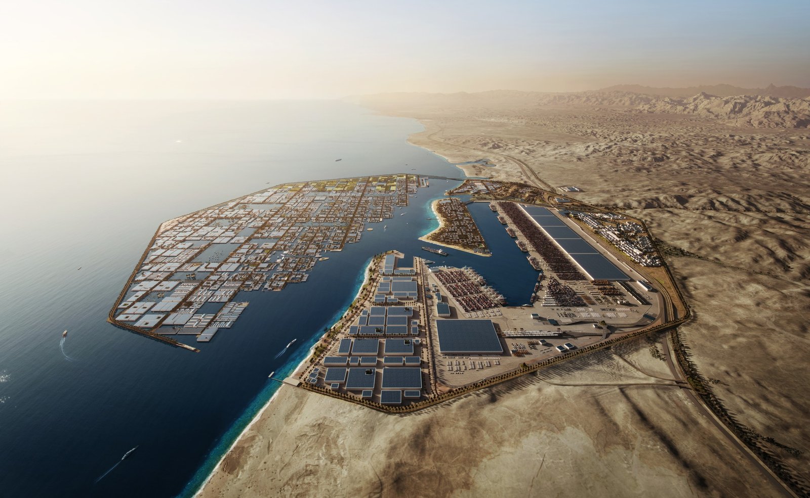 NEOM Oxagon Project - Futuristic city development in Saudi Arabia